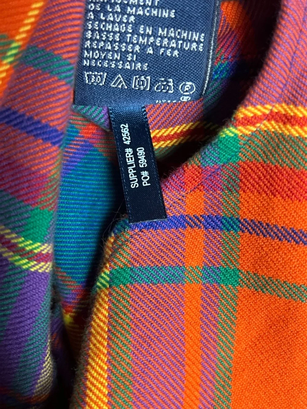 Vintage Ralph Lauren Western Shirt Snap Button Plaid Flannel Shirt Size 6 - Picture 9 of 10